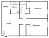 2 bedroom apartment floor plan